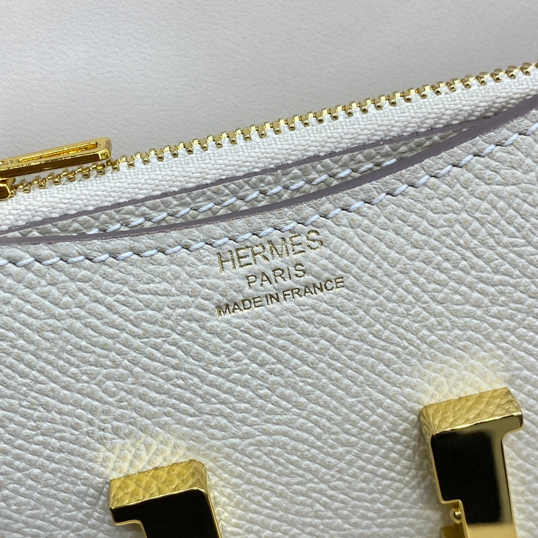 Hermes Constance Slim Wallet Beige Epsom Leather Gold H082086