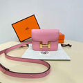 Hermes Constance Slim Wallet Pink Epsom Leather Gold H082090