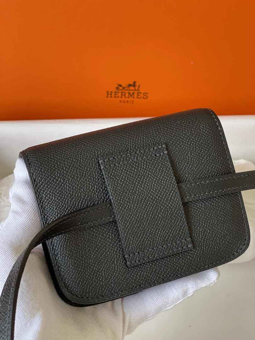 Hermes Constance Slim Wallet Black Epsom Leather Gold H082092