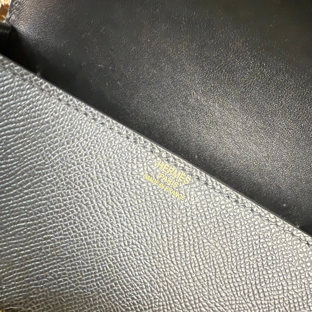 Hermès Della Cavalleria Elan Bag in Black Epsom Calfskin Gold Hardware