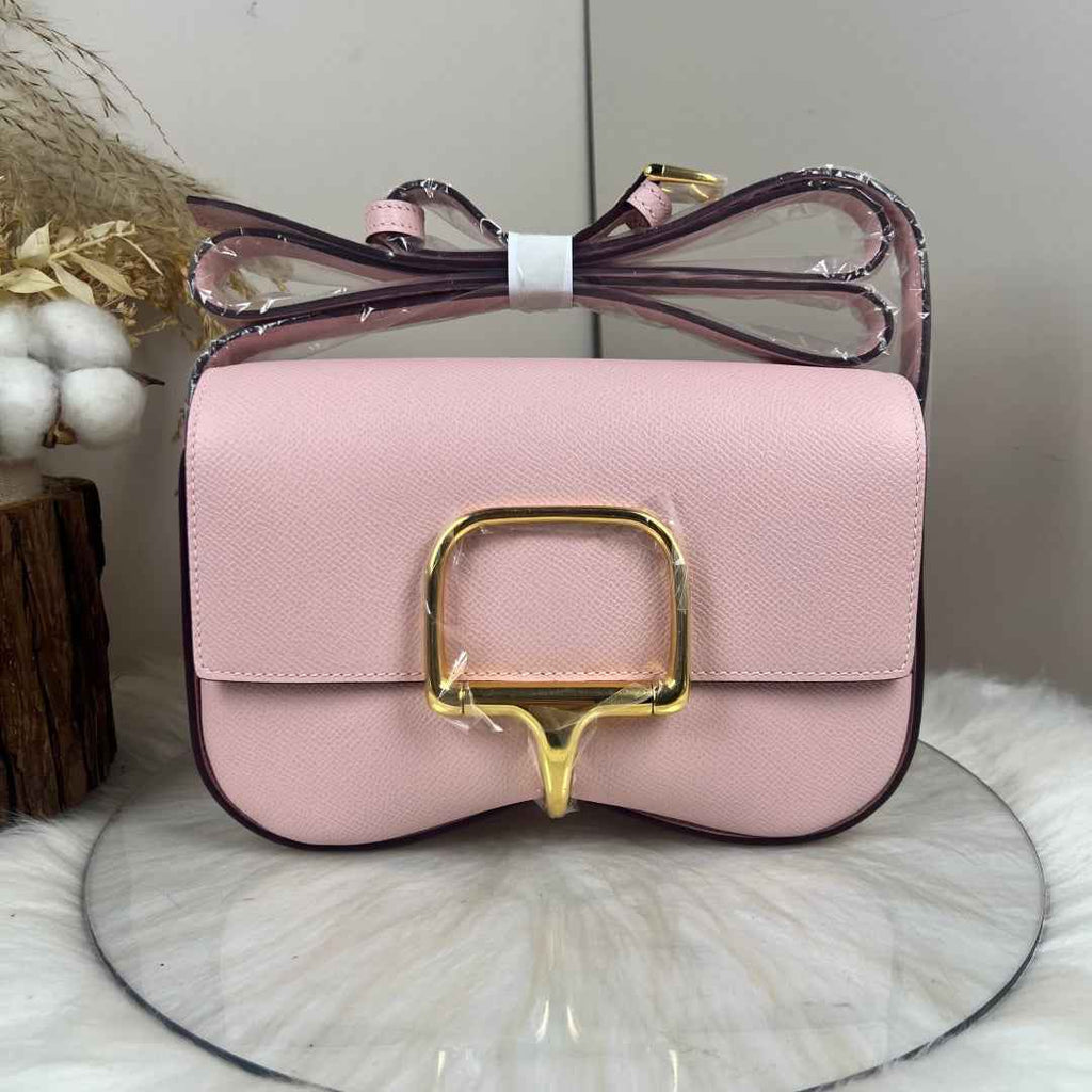 Hermès Della Cavalleria Elan Bag in Pink Epsom Calfskin Gold Hardware