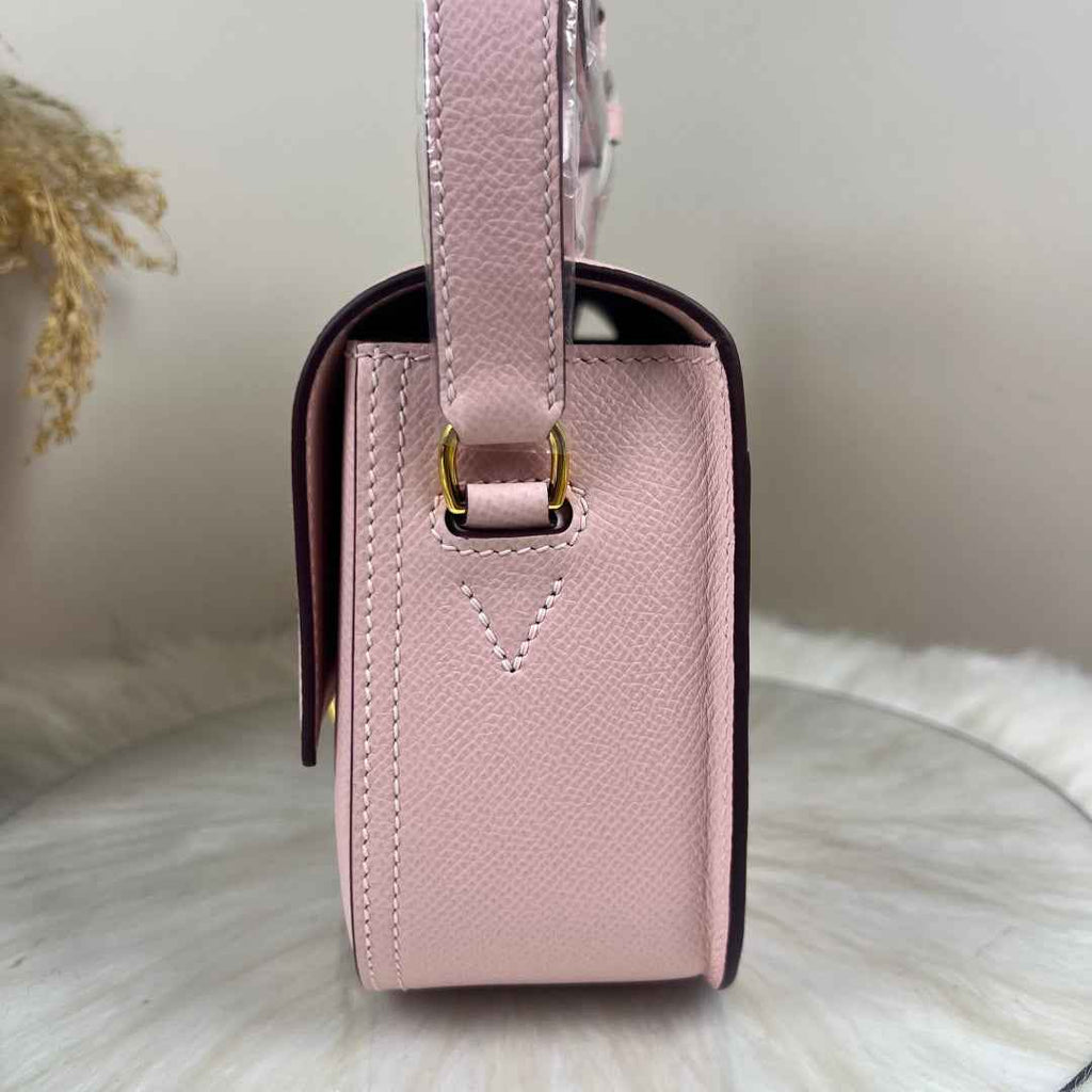 Hermès Della Cavalleria Elan Bag in Pink Epsom Calfskin Gold Hardware