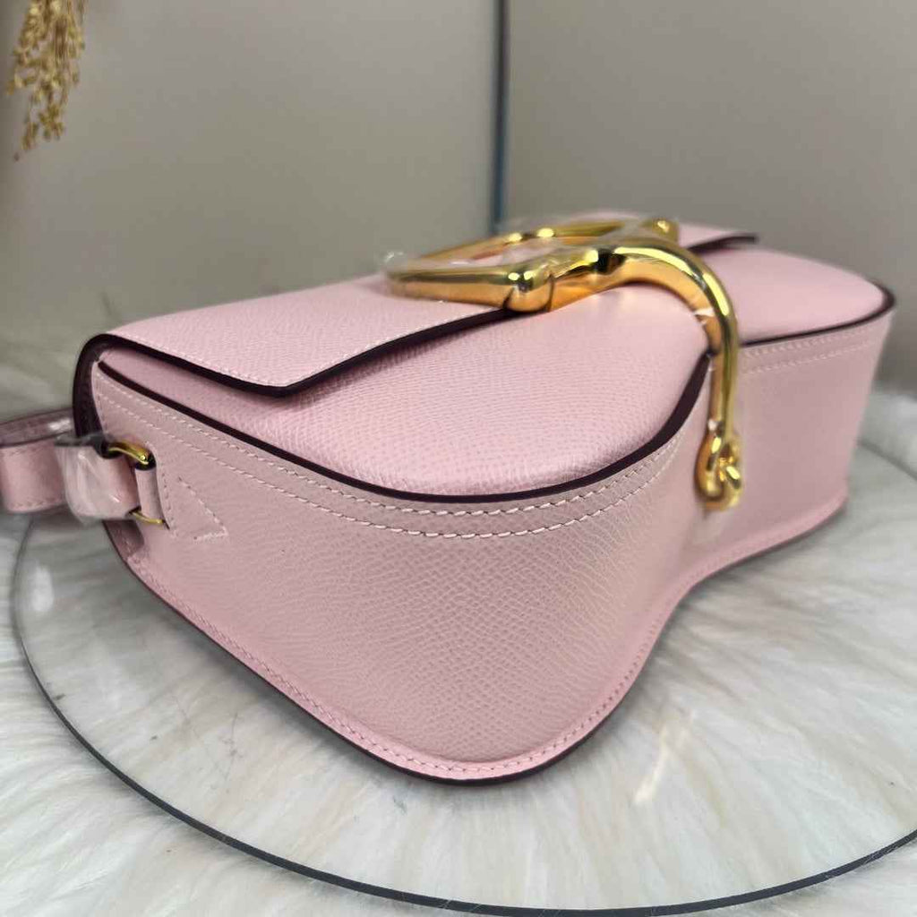 Hermès Della Cavalleria Elan Bag in Pink Epsom Calfskin Gold Hardware