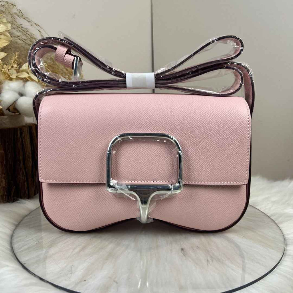 Hermès Della Cavalleria Elan Bag in Pink Epsom Calfskin Silver Hardware