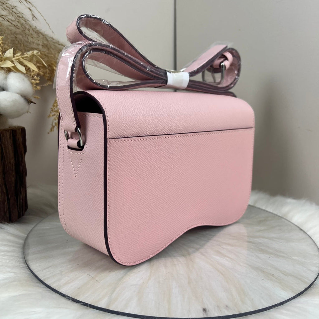 Hermès Della Cavalleria Elan Bag in Pink Epsom Calfskin Silver Hardware