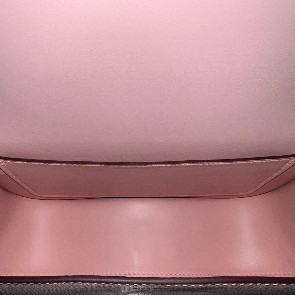 Hermès Della Cavalleria Elan Bag in Pink Epsom Calfskin Silver Hardware