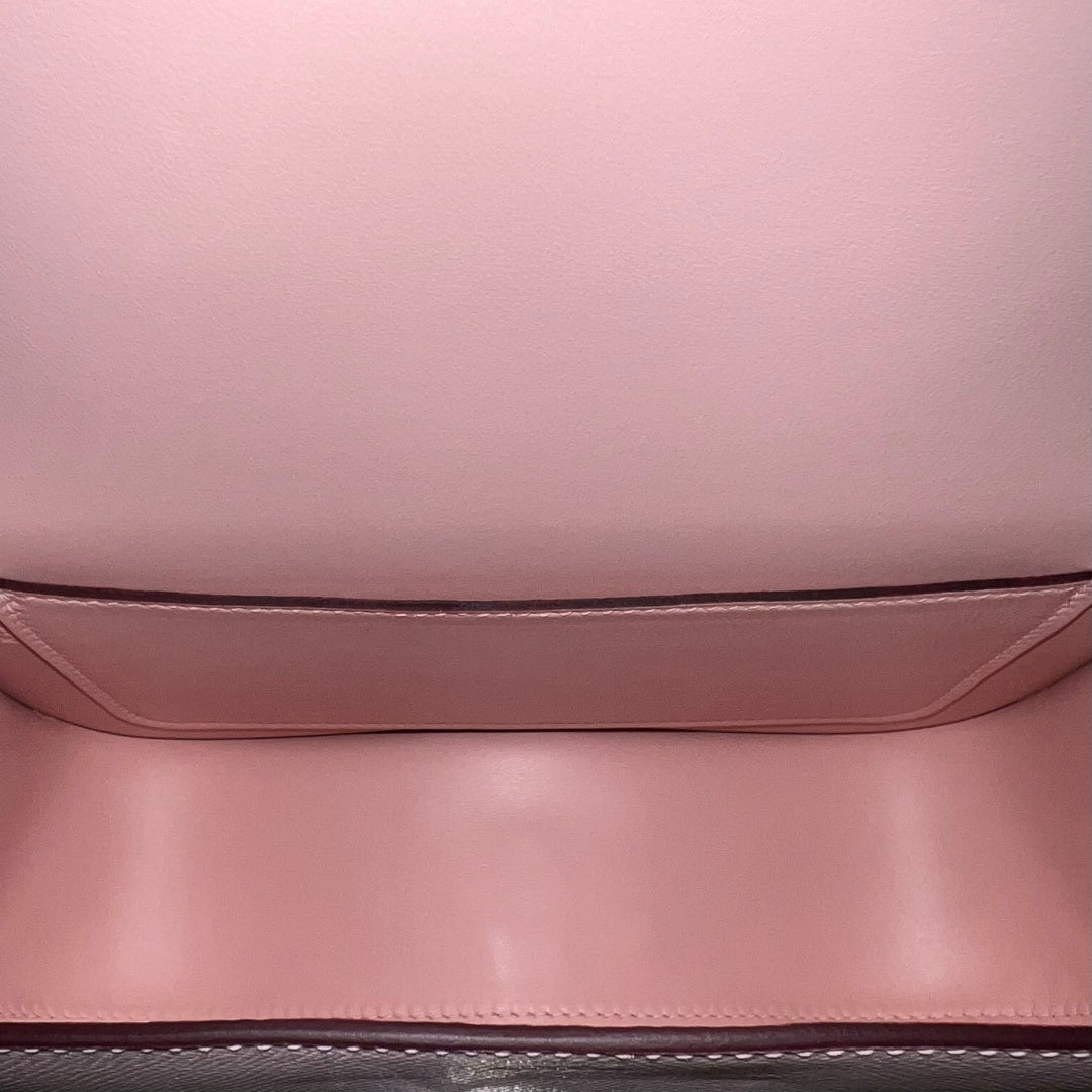 Hermès Della Cavalleria Elan Bag in Pink Epsom Calfskin Silver Hardware