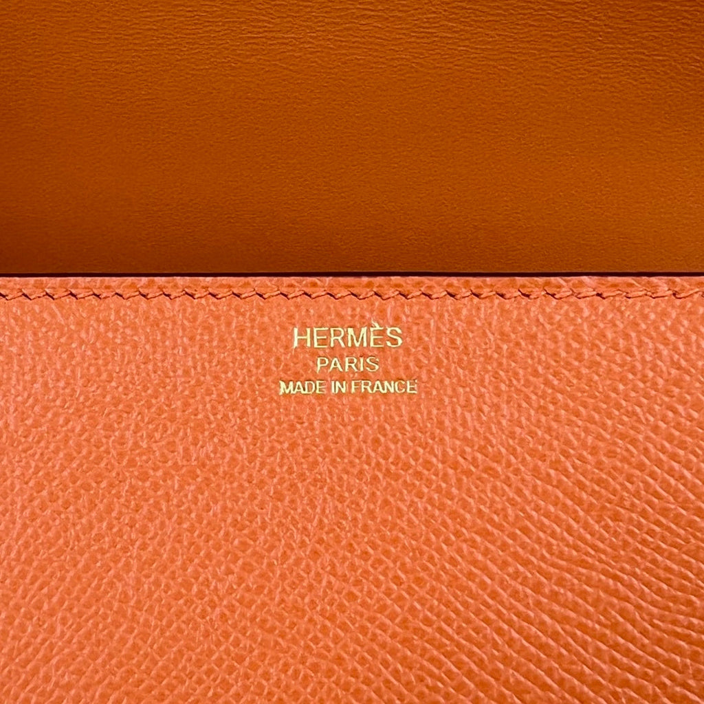 Hermès Della Cavalleria Elan Bag in Orange Epsom Calfskin Gold Hardware