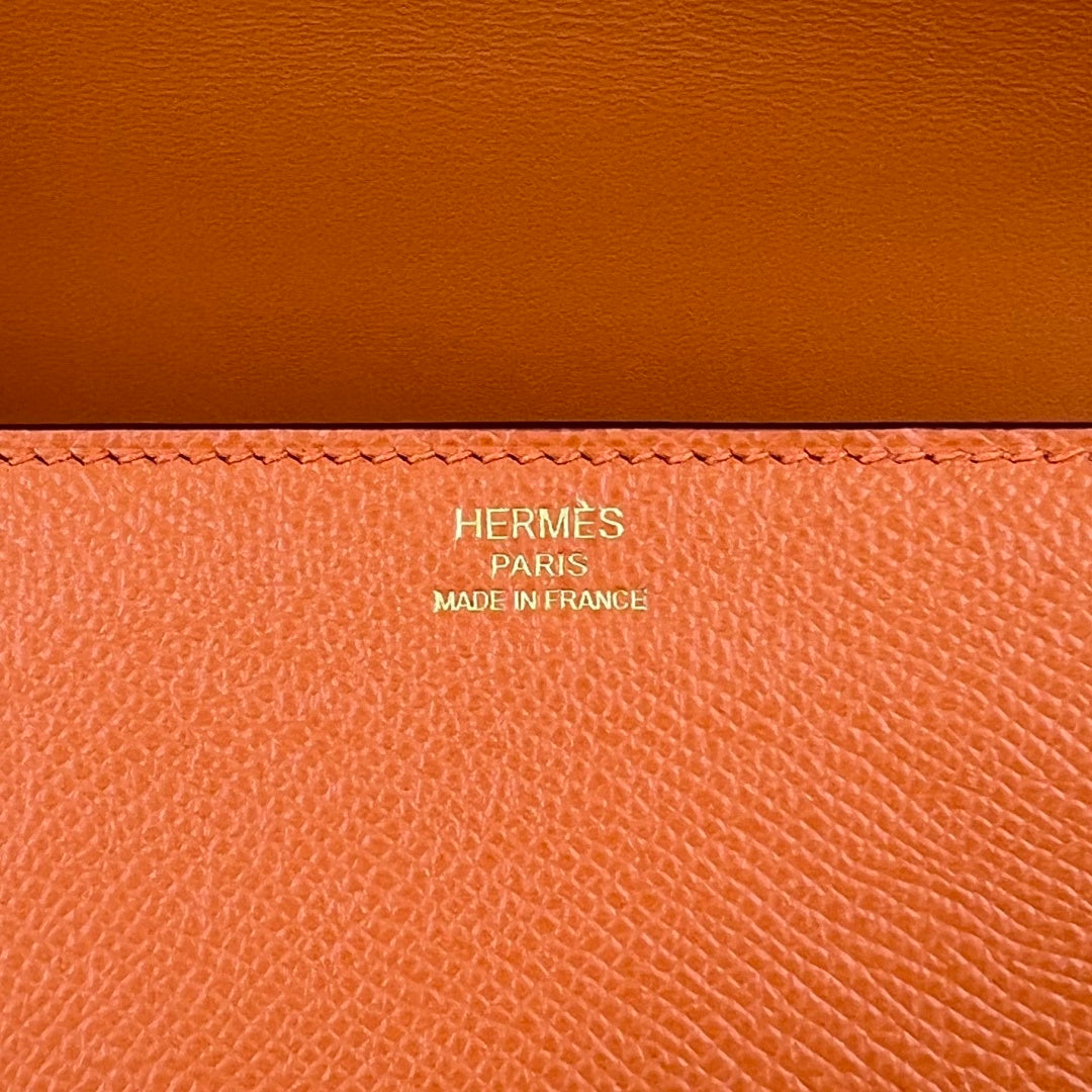 Hermès Della Cavalleria Elan Bag in Orange Epsom Calfskin Gold Hardware