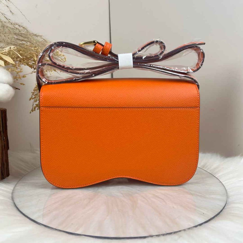 Hermès Della Cavalleria Elan Bag in Orange Epsom Calfskin Gold Hardware