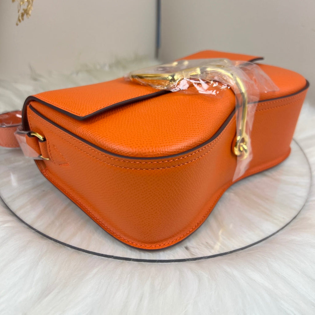Hermès Della Cavalleria Elan Bag in Orange Epsom Calfskin Gold Hardware