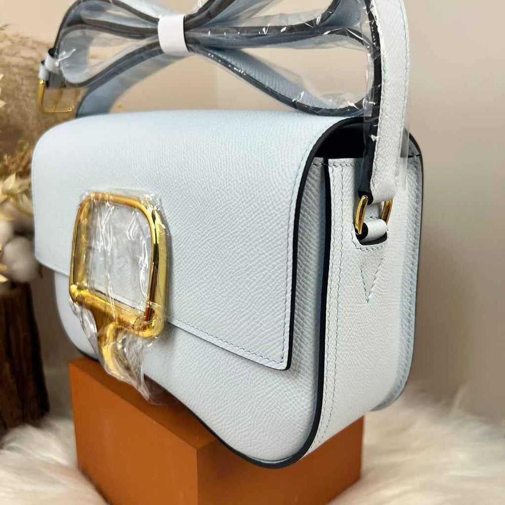 Hermès Della Cavalleria Elan Bag in Light Blue Epsom Calfskin Gold Hardware