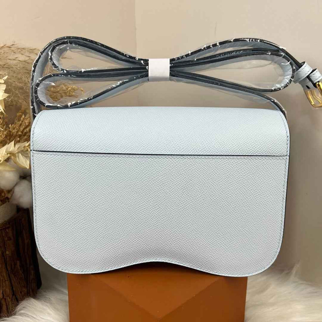 Hermès Della Cavalleria Elan Bag in Light Blue Epsom Calfskin Gold Hardware