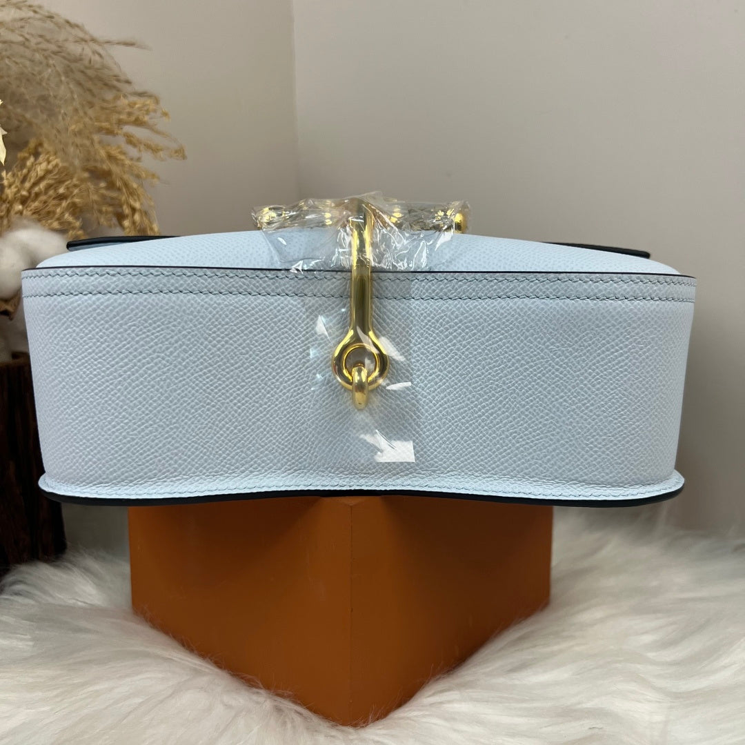 Hermès Della Cavalleria Elan Bag in Light Blue Epsom Calfskin Gold Hardware