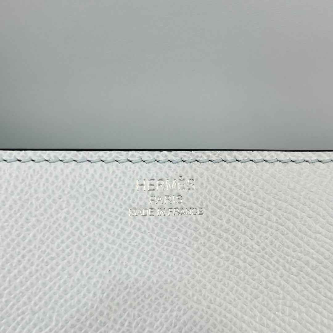 Hermès Della Cavalleria Elan Bag in Light Blue Epsom Calfskin Silver Hardware