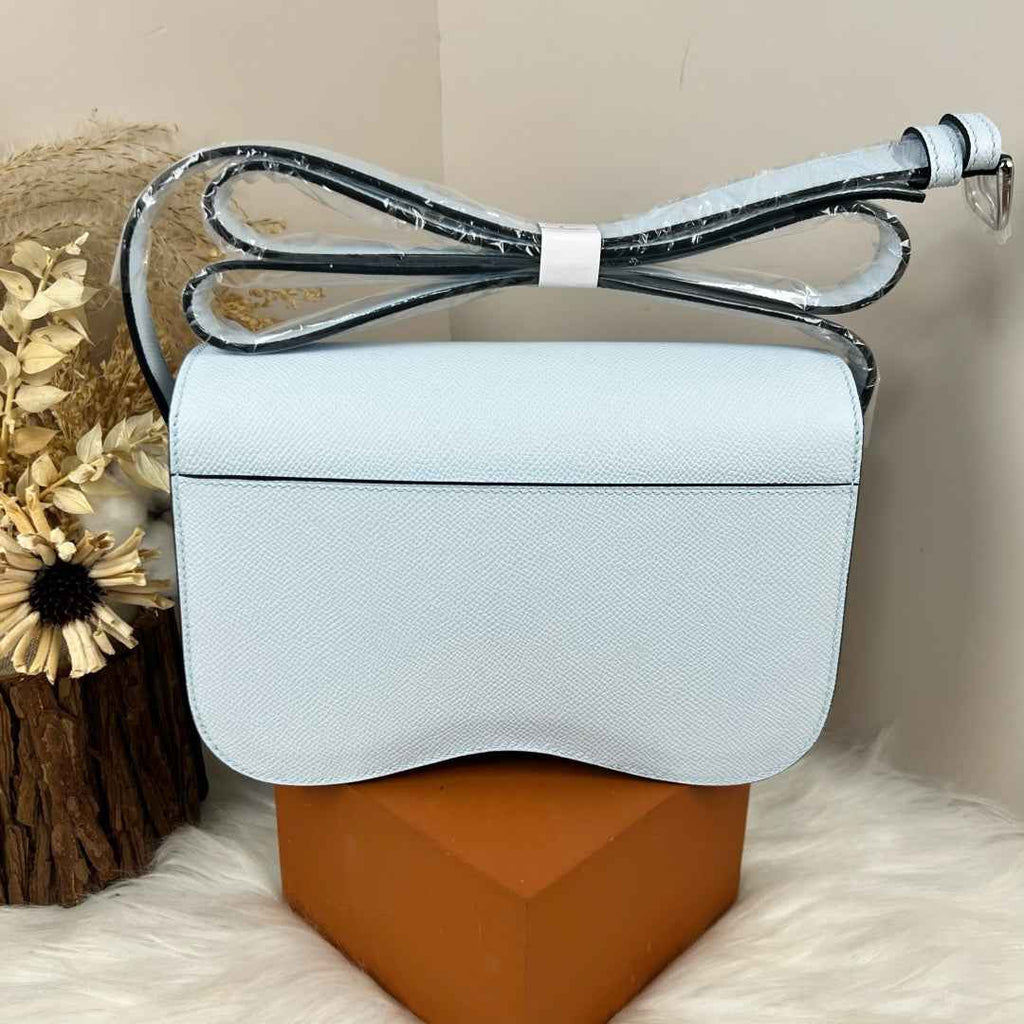 Hermès Della Cavalleria Elan Bag in Light Blue Epsom Calfskin Silver Hardware