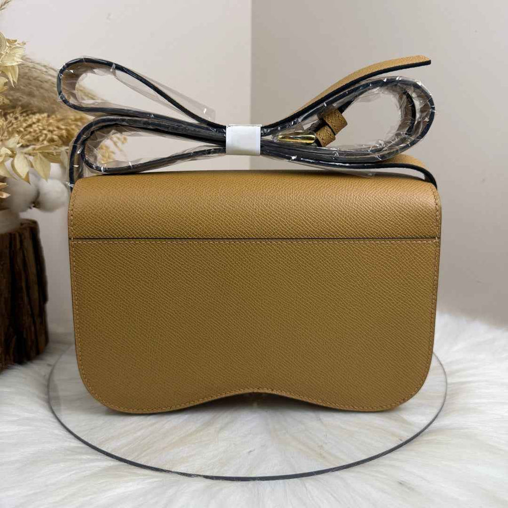 Hermès Della Cavalleria Elan Bag in Apricot Epsom Calfskin Gold Hardware