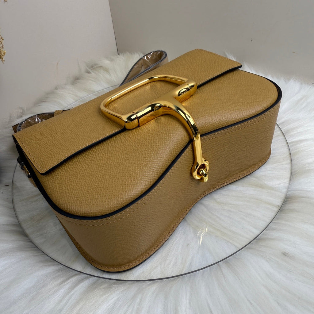 Hermès Della Cavalleria Elan Bag in Apricot Epsom Calfskin Gold Hardware