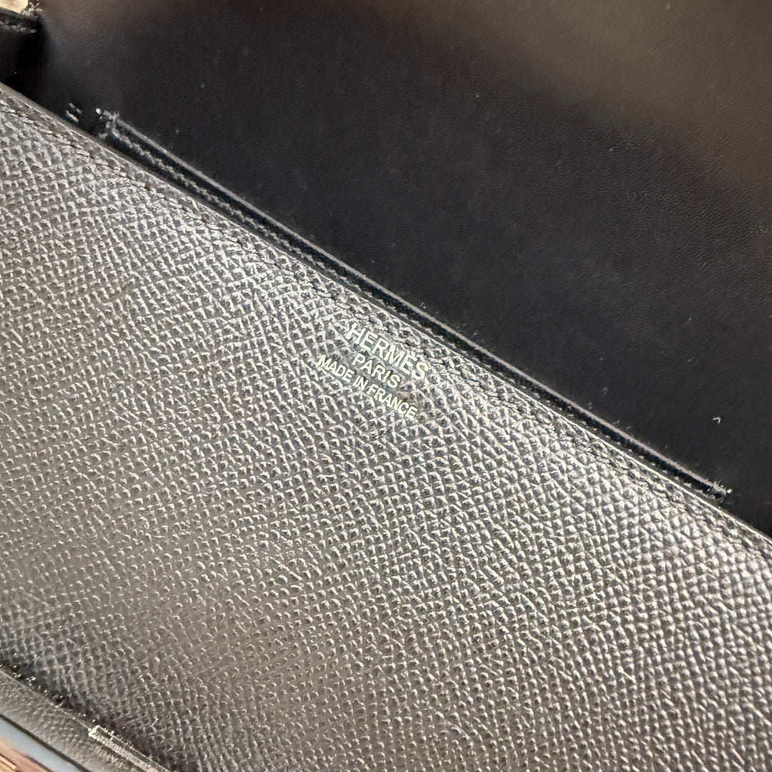 Hermès Della Cavalleria Elan Bag in Black Epsom Calfskin Silver Hardware