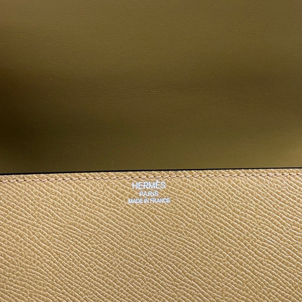 Hermès Della Cavalleria Elan Bag in Apricot Epsom Calfskin Silver Hardware