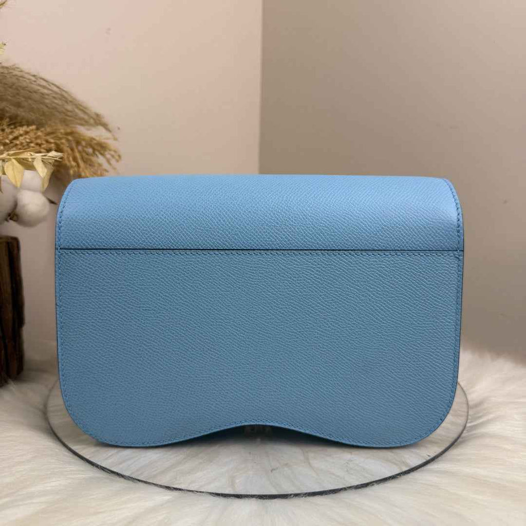 Hermès Della Cavalleria Elan Bag in Blue Epsom Calfskin Gold Hardware