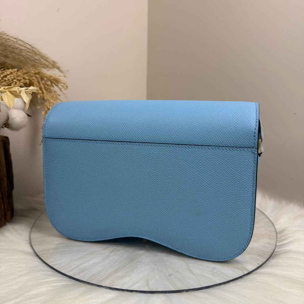 Hermès Della Cavalleria Elan Bag in Blue Epsom Calfskin Gold Hardware