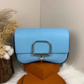 Hermès Della Cavalleria Elan Bag in Blue Epsom Calfskin Silver Hardware