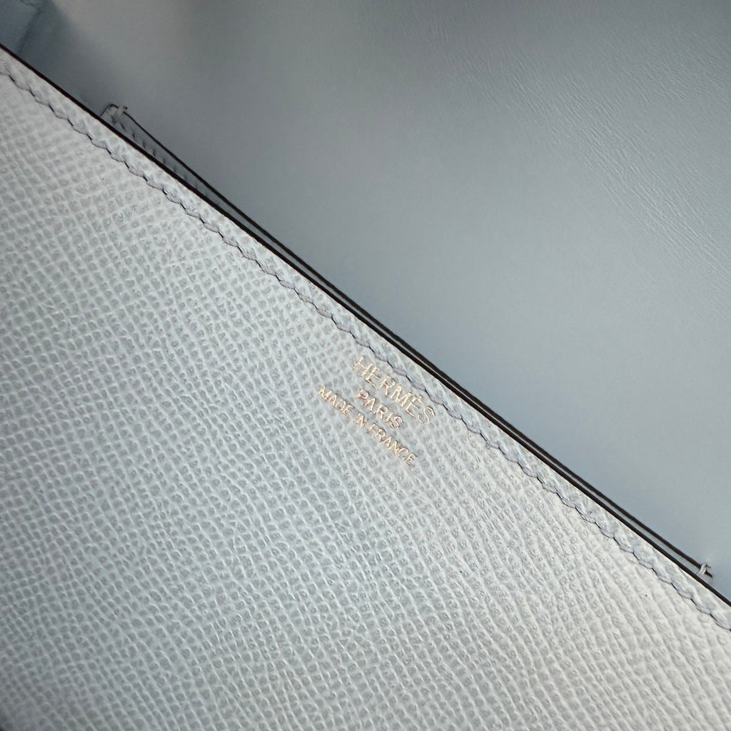 Hermès Della Cavalleria Elan Bag in Blue Epsom Calfskin Silver Hardware