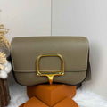Hermès Della Cavalleria Elan Bag in Gray Epsom Calfskin Gold Hardware