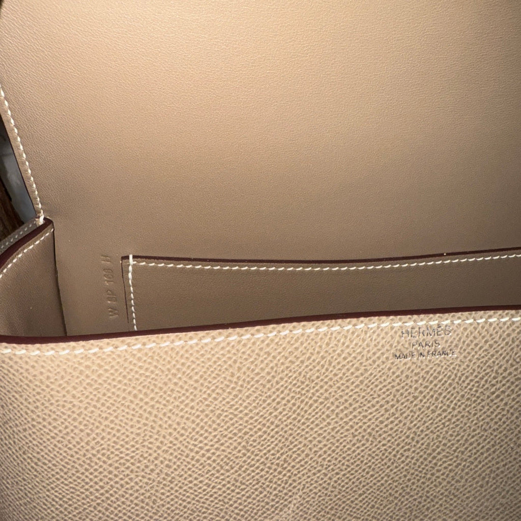 Hermès Della Cavalleria Elan Bag in Gray Epsom Calfskin Silver Hardware