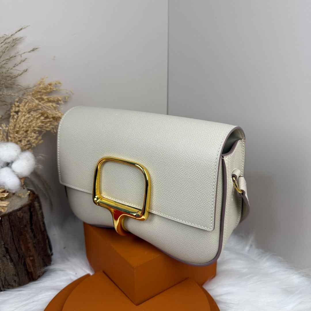 Hermès Della Cavalleria Elan Bag in Beige Epsom Calfskin Gold Hardware