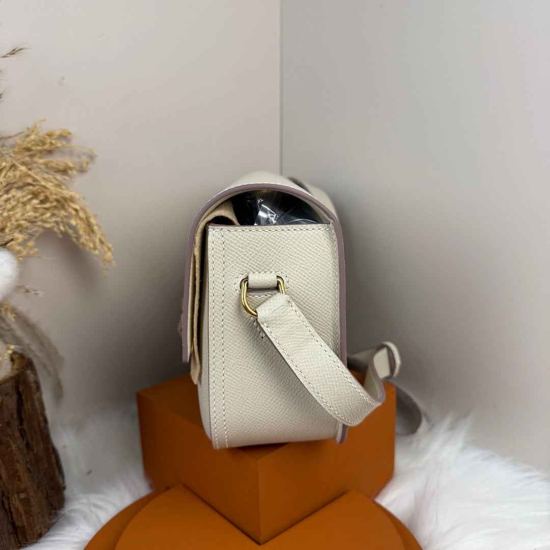 Hermès Della Cavalleria Elan Bag in Beige Epsom Calfskin Gold Hardware