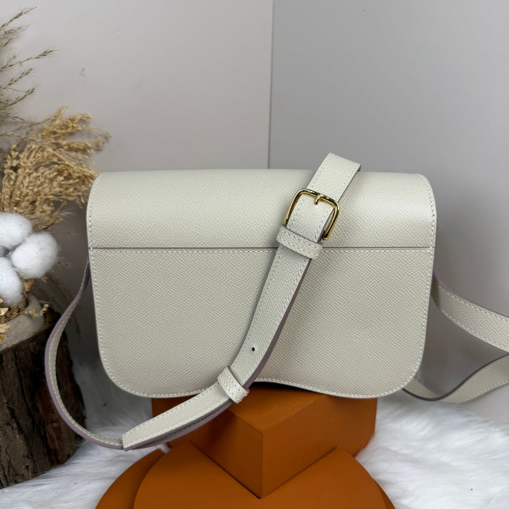 Hermès Della Cavalleria Elan Bag in Beige Epsom Calfskin Gold Hardware