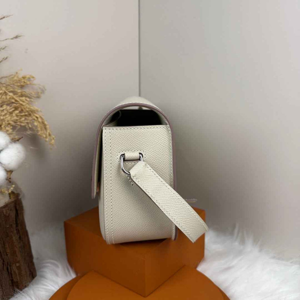 Hermès Della Cavalleria Elan Bag in Beige Epsom Calfskin Silver Hardware