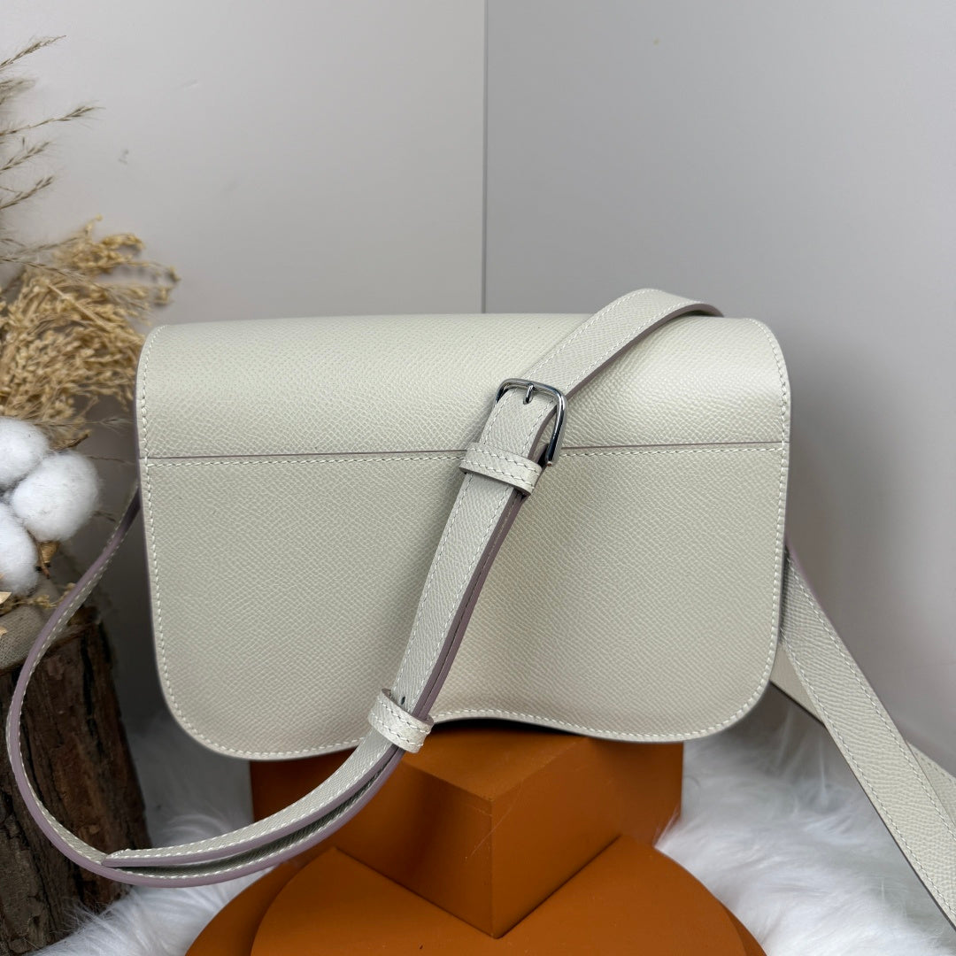 Hermès Della Cavalleria Elan Bag in Beige Epsom Calfskin Silver Hardware