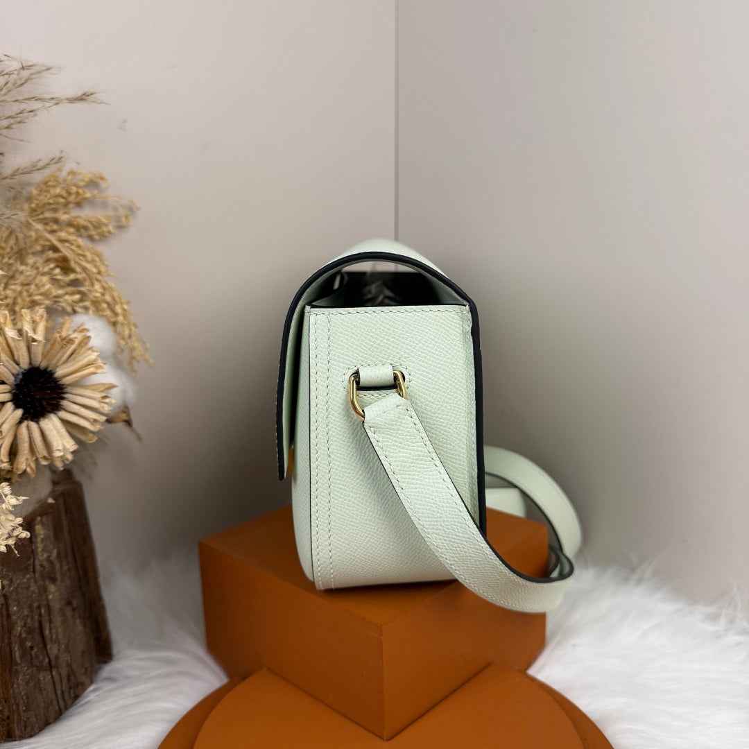 Hermès Della Cavalleria Elan Bag in Light Green Epsom Calfskin Gold Hardware