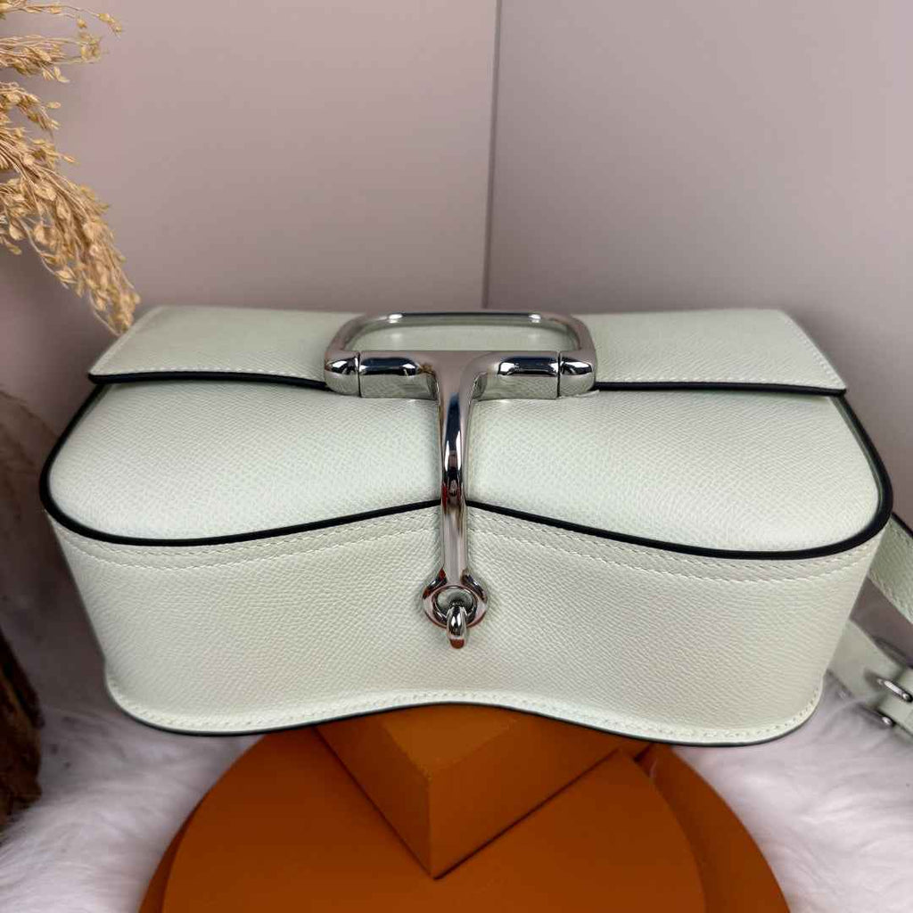 Hermès Della Cavalleria Elan Bag in Light Green Epsom Calfskin Silver Hardware