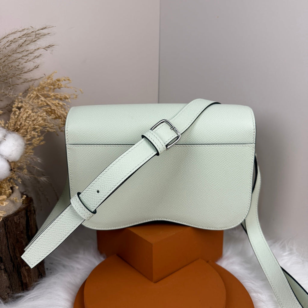 Hermès Della Cavalleria Elan Bag in Light Green Epsom Calfskin Silver Hardware