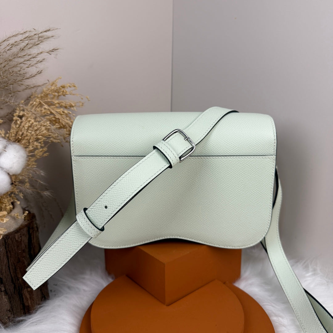 Hermès Della Cavalleria Elan Bag in Light Green Epsom Calfskin Silver Hardware