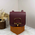Hermès Della Cavalleria Mini Bag Epsom Calfskin Wine Red Gold Hardware