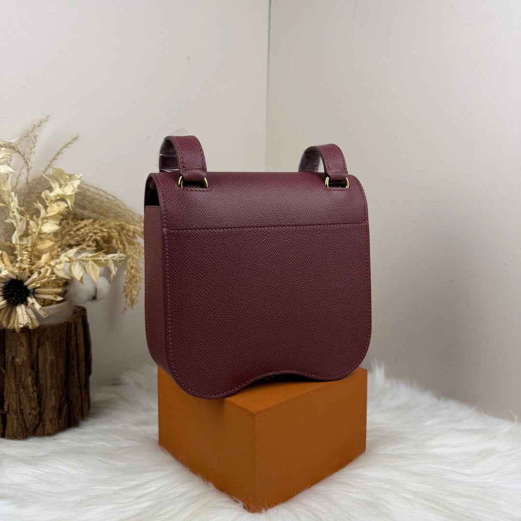 Hermès Della Cavalleria Mini Bag Epsom Calfskin Wine Red Gold Hardware