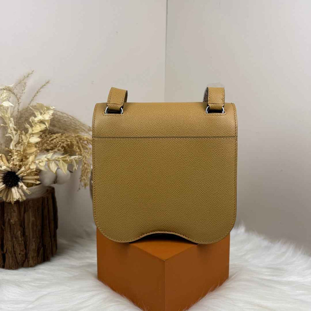 Hermès Della Cavalleria Mini Bag Apricot Epsom Calfskin Silver Hardware