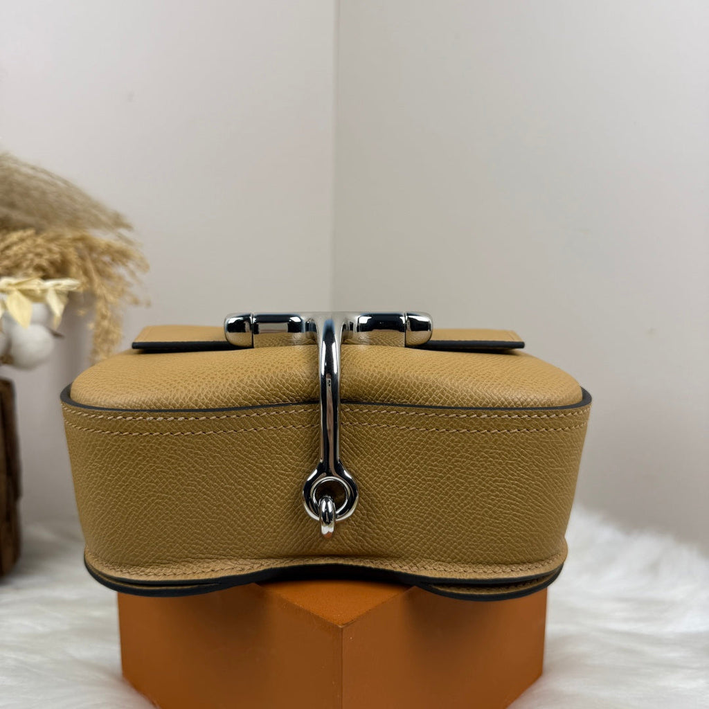 Hermès Della Cavalleria Mini Bag Apricot Epsom Calfskin Silver Hardware