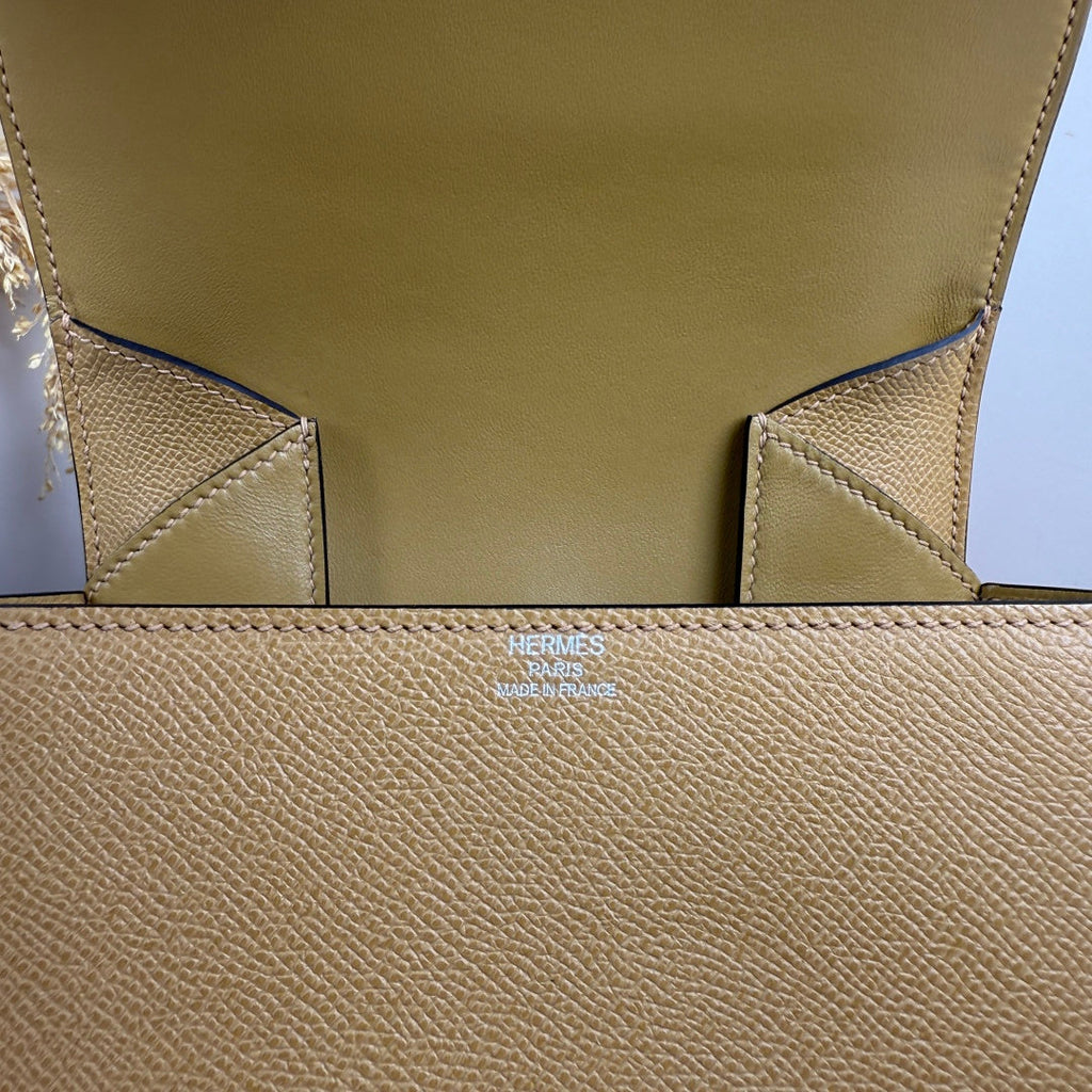 Hermès Della Cavalleria Mini Bag Apricot Epsom Calfskin Silver Hardware