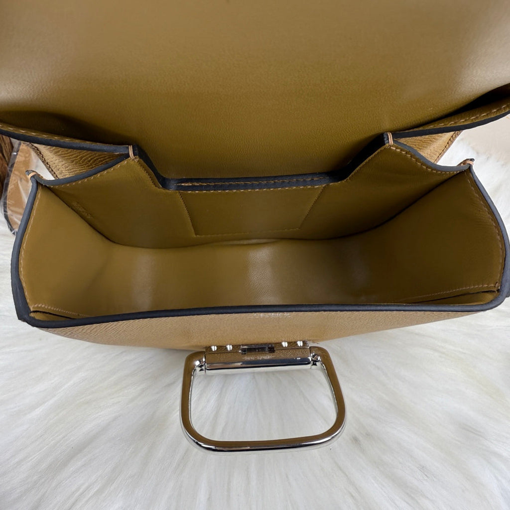 Hermès Della Cavalleria Mini Bag Apricot Epsom Calfskin Silver Hardware