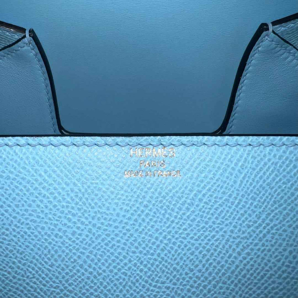 Hermès Della Cavalleria Mini Bag Epsom Calfskin Blue Gold Hardware