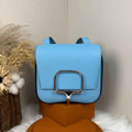 Hermès Della Cavalleria Mini Bag Blue Epsom Calfskin Silver Hardware