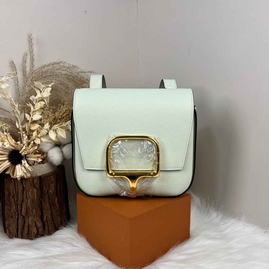 Hermès Della Cavalleria Mini Bag Light Green Epsom Calfskin Gold Hardware