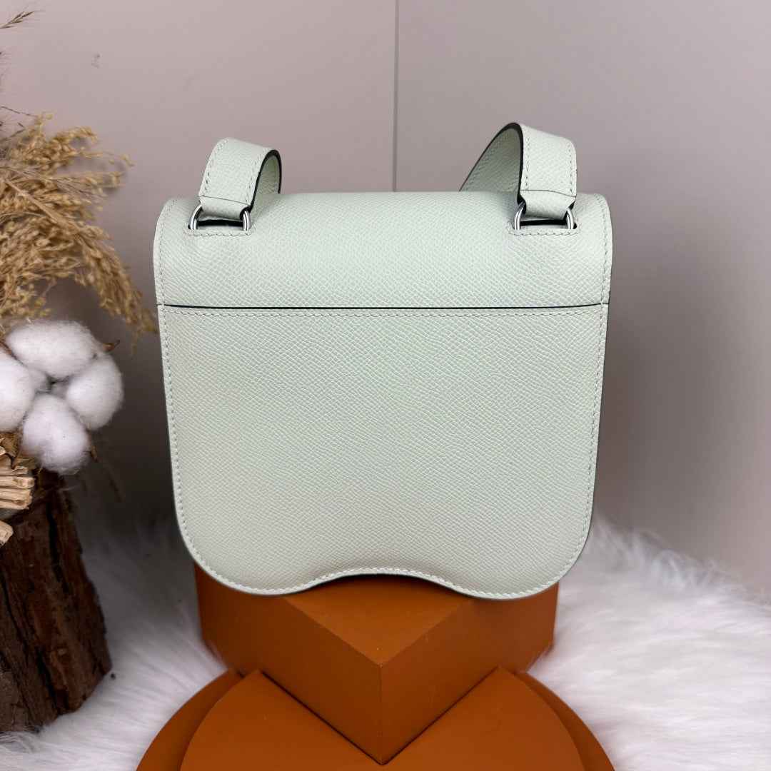 Hermès Della Cavalleria Mini Bag Light Blue Epsom Calfskin Silver Hardware