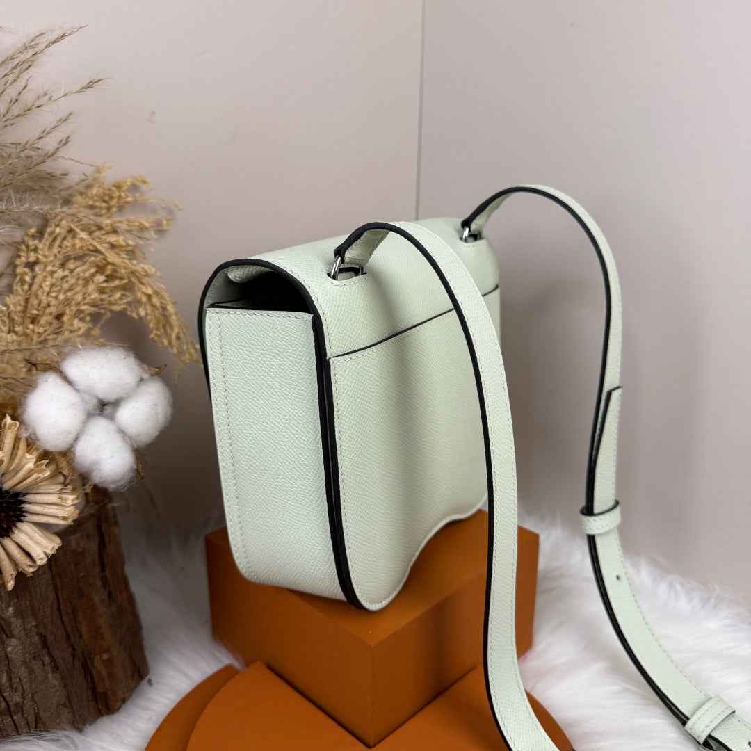 Hermès Della Cavalleria Mini Bag Light Blue Epsom Calfskin Silver Hardware